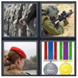 4-pics-1-word-military