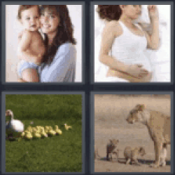 4 Pics 1 Word Woman and baby