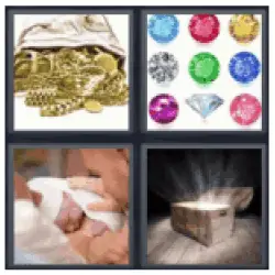 4 pics 1 word gold chains