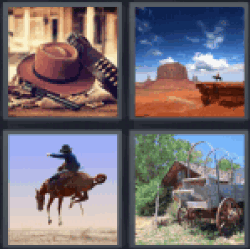 4 Pics 1 Word Western