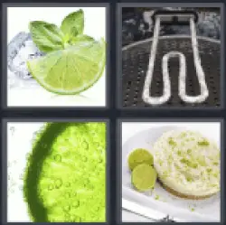 4 pics 1 word ice cubes and lemon