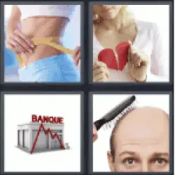 4 pics 1 word girl breaking a red heart