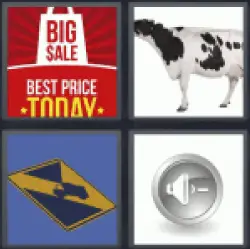 4 Pics 1 Word big sale cow