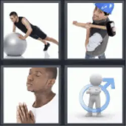 4 pics 1 word man exercising