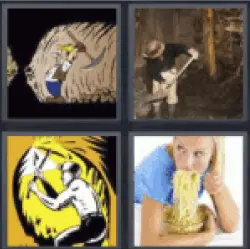4 Pics 1 Word Man in cave