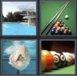 4 pics 1 word diving board pool table