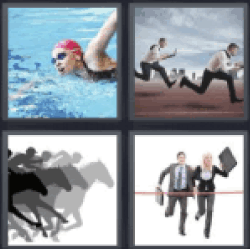 4 Pics 1 Word swimming
