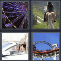 4 Pics 1 Word roller coaster