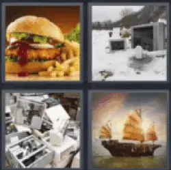 4 Pics 1 Word hamburger