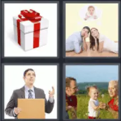 4 Pics 1 Word gift box couple