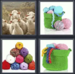 4 Pics 1 Word flock of sheep