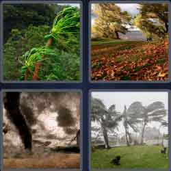 4 pics 1 word 9 letters hurricane, strong wind