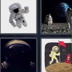 4 pics 1 word 9 letters astronaut suit