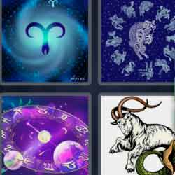 4 pics 1 word 9 letters capricorn, zodiac symbols