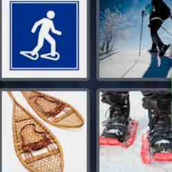 4 pics 1 word 9 letters shovels for walking in the snow