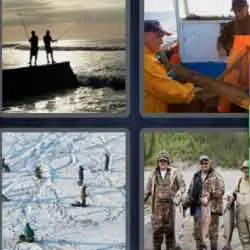4 pics 1 word 9 letters fishermen on the ice