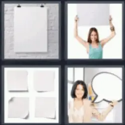 4 Pics 1 Word A white piece of paper