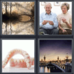 4 pics 1 word river elderly couple