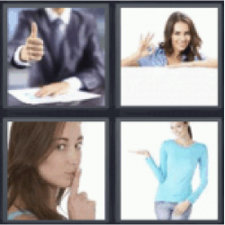 4 pics 1 word man with thumbs up