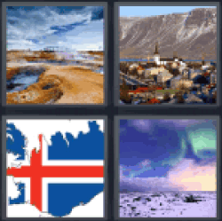 4 Pics 1 Word Iceland