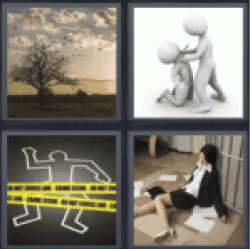 4 pics 1 word crime scene