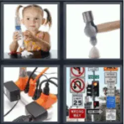 4 pics 1 word hammer girl with toothpaste