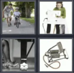 4 pics 1 word boy learning to ride bike