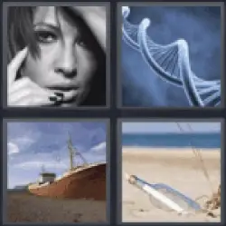 4 pics 1 word Close up of womans face