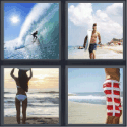 4 Pics 1 Word Surfer