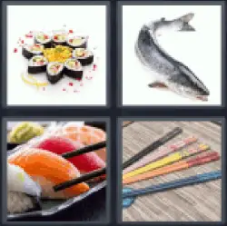 4 Pics 1 Word Sushi