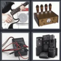 4 pics 1 word 3 letter electric guitar power adapter
