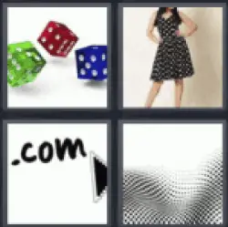 4 pics 1 word green red blue dice