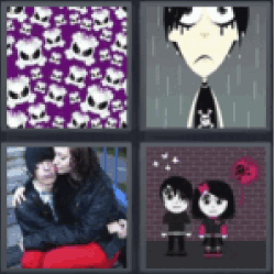 4 pics 1 word purple skulls