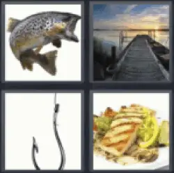 4 pics 1 word fish hook