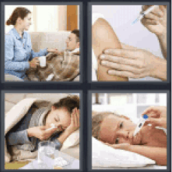 4 Pics 1 Word sick man