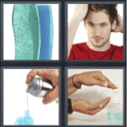 4 Pics 1 Word washing hands