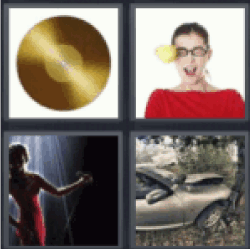 4 pics 1 word gold record