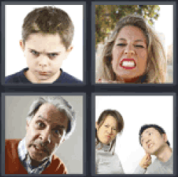 4 pics 1 word peoples faces clipart