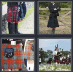 4 Pics 1 Word Scottish skirt
