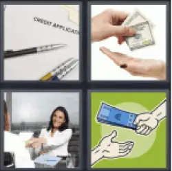 4 Pics 1 Word credit application
