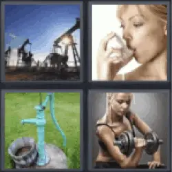 4 Pics 1 Word oil wells