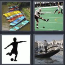 4 Pics 1 Word canoe football