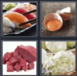 4 pics 1 word sushi