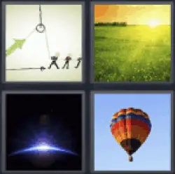 4 Pics 1 Word hot air balloon