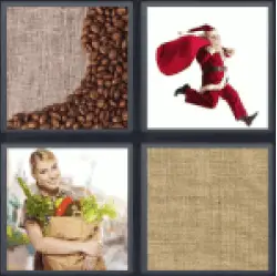 4 Pics 1 Word coffee grains
