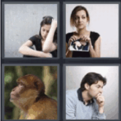 4 pics 1 word worried woman