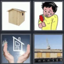4 pics 1 word wooden hut or storage room