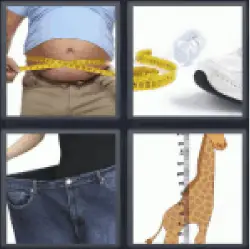 4 pics 1 word man measuring waist