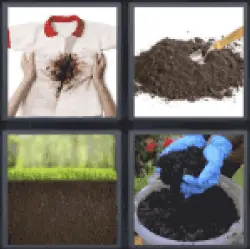 4 Pics 1 Word shirt with stain