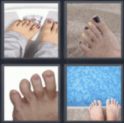 4-pics-1-word-toes